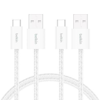 BELKIN USB-A TO USB-C Cbl 2.0 BRAIDED SOFT 1.5M (BBD010HQ05WH2PK)