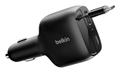 BELKIN 75W 2-Port w Retractable USB-C Cbl Car