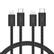 BELKIN C-LTG Cbl BRAIDED SOFT 1.5m BLK/BLK 2PK