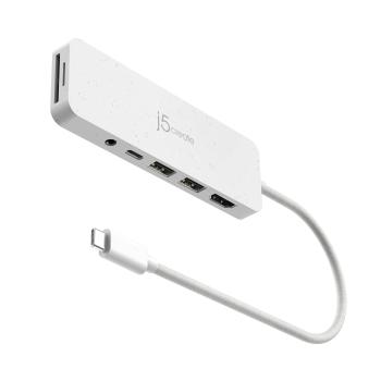 J5 CREATE ECO-FRIENDLY USB-C MULTI-PORT HUB WITH POWER DELIVERY PERP (JCD373EW-N)