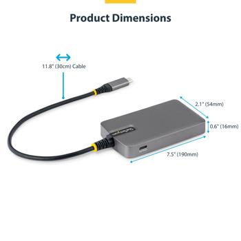 STARTECH Hubb - 4 x USB 3.2 Gen 1 + 1 x USB-C + 1 x USB-C 3.2 Gen 1 - skrivbordsmodell (5G4AC-USB-C-HUB)