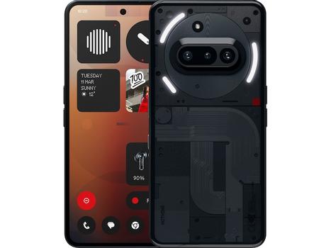 Nothing Phone (3a) 256GB (svart) Smartphone,  6,7" flexible AMOLED, 12GB RAM, 50+50+8 och 32MP kamera (A10400145)