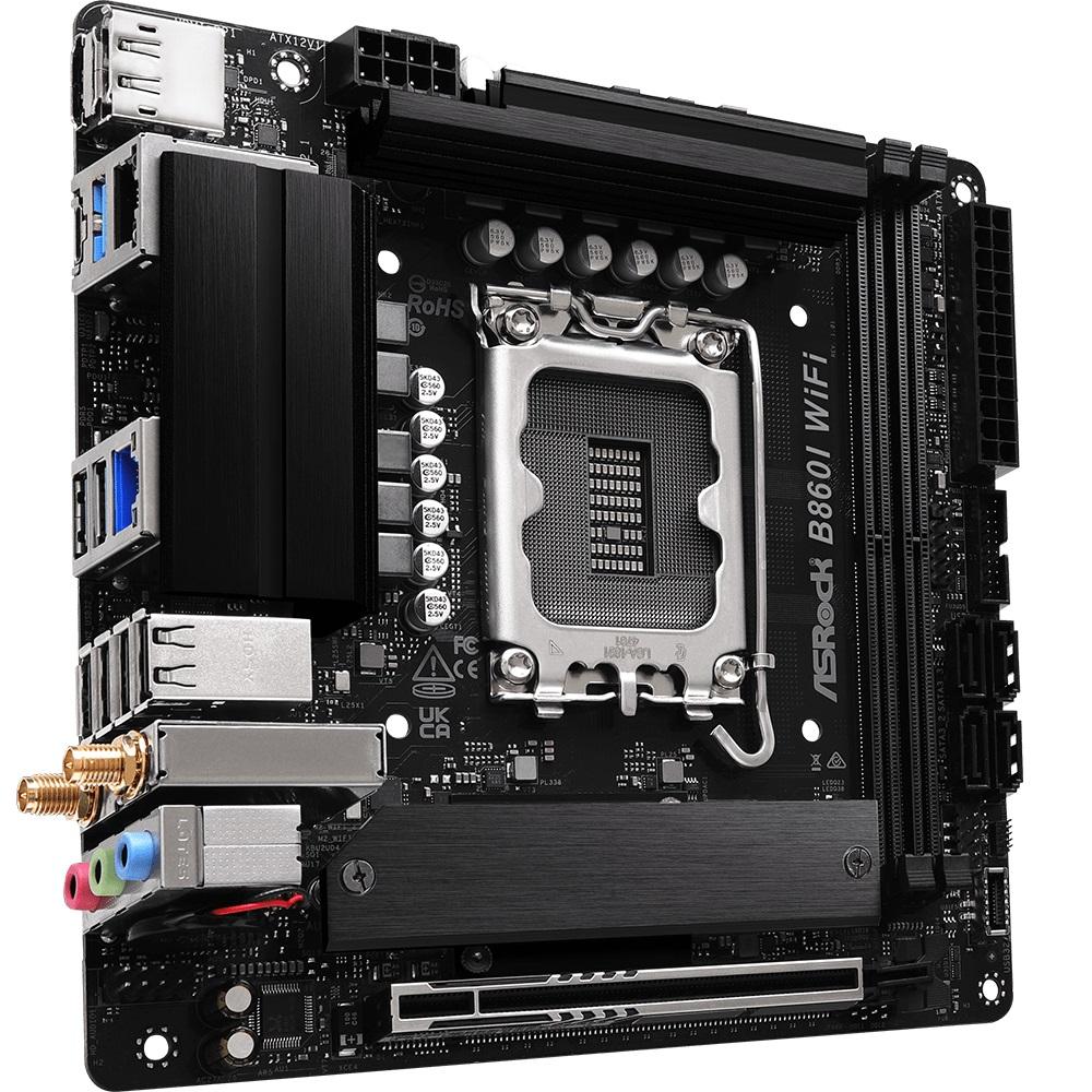 ASRock - B860I WiFi Hovedkort LGA 1851, mini-ITX, B860, DDR5, 1x PCIe 5.0, 2x M.2