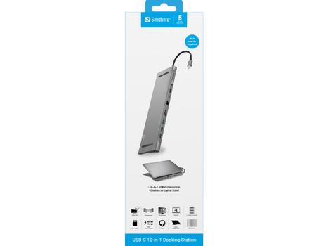SANDBERG USB-C 10-in-1 Docking Station (136-31)