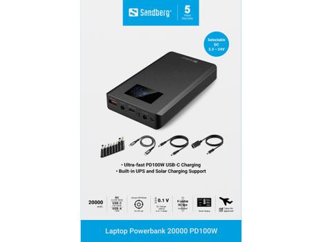 SANDBERG Laptop Powerbank 20000 PD100W (421-27)