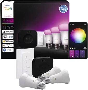 PHILIPS WCA Startpakke (3x E27 + Dimmer + Bridge Pro) Få superkraftige smartbelysningsfunksjoner med Bridge Pro (929003853503)