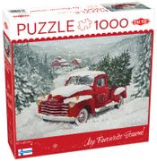 TACTIC Juletræ Lastbil 1000 brikker puslespil