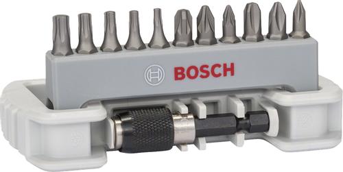 BOSCH Skruebitsæt inklusive bitholder med 11 dele PH1 PH2 PH3 PZ1 PZ2 PZ3 T10 T15 T20 T25 T30 25 mm (2608522129)