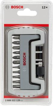 BOSCH Skruebitsæt inklusive bitholder med 11 dele PH1 PH2 PH3 PZ1 PZ2 PZ3 T10 T15 T20 T25 T30 25 mm (2608522129)
