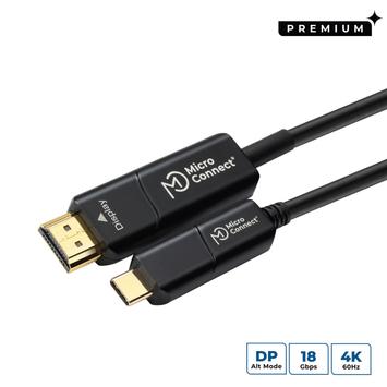 MicroConnect Premium adapterkabel - HDMI / USB - 15 m (USB3.1CHDMI15OP)
