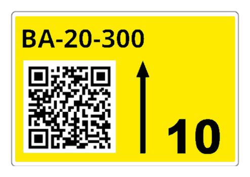 BROTHER ROLL OF PRE-CUT LABELS FOR RACKS AND PALLETS 90 X 110 MM YE SUPL (LTZ16090FQR)