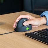 R-GO Tools R-Go Ergonomic mouse HE Break - mus - USB - svart/ sølv (RGOHE)