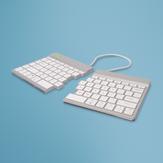 R-GO Tools Split Break Ergonomic Keyboard, QWERTY (US), Wireless - White (RGOSBUSWLWH)