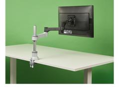 R-GO Tools Zepher 4 Circular Single Monitor Arm, Adjustable, 0-8kg Black-Silver
