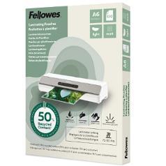 FELLOWES Lamineringsficka,  50 % återvunnen,  A6, 100 st, matt (100143438)