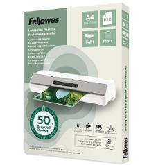 FELLOWES Lamineringslomme,  50 % resirkulert,  A4, 100 stk., matt (100143435)