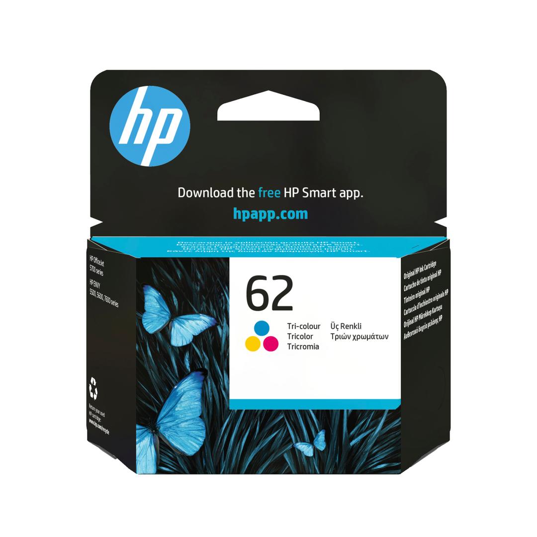 HP - 62 - farge (cyan, magenta, gul) - original - blekkpatron