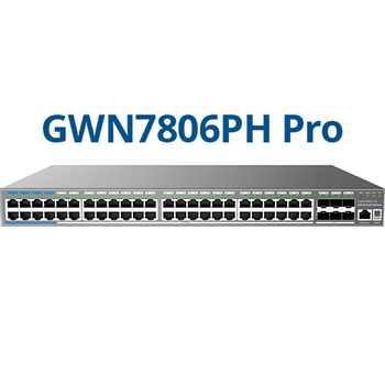 GRANDSTREAM GWN7806PH PRO – Enterprise Layer 2++ Managed Switch – 48× Gigabit RJ45 (PoE/ PoE+) + 6× Gigabit SFP+ (GWN7806PH-PRO)