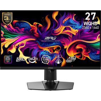 MSI MPG 271QRDE QD-OLED X50 Computerbildschirm 67,3 cm (26.5") 2560 x 1440 Pixel Wide Quad HD Schwarz (9S6-3CF49T-002)