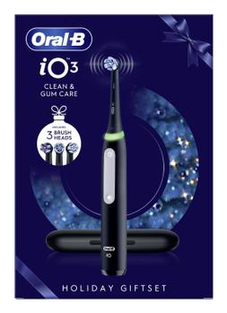 Oral-B Tandbørste iO3 Black Gift Pack - incl. Travel Case + 2 extra refills (8006530069229)