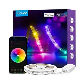 GOVEE Strip Lights Basic 5m Wi-Fi och Bluetooth,  lägg till livfull belysning till dina rum (H618A3D1)