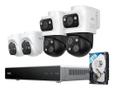 EUFY NVR Security System S4 overvåkningssystem 8-kanals NVR med 2 PoE Bullet-PTZ-kamera og 2 PoE Turret-kamera