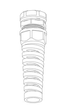 CHARGE AMPS Halo Cable Gland M20 Spiral,  (CA-100863-SP)
