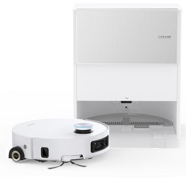 Dreame Aqua10 Ultra Roller Robotdammsugare (vit) Automatisk tömningsstation,  30000Pa, trösklar upp till 4,2 cm med ProLeap (RLH71DE-white)