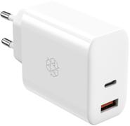 ËSSENTIALS Charger 65W Dual USB-A USB-C GaN White