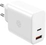 ËSSENTIALS Charger 65W Dual USB-A USB-C GaN White