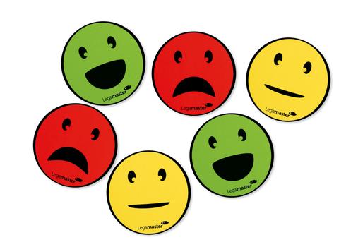 LEGAMASTER magnetic symbol emoticon assorted 50mm 6pcs (7-123304)