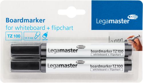 LEGAMASTER TZ100 board marker black 2pcs C&C (7-110501-2)