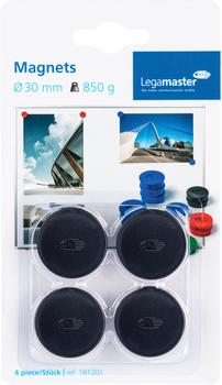 LEGAMASTER magnet 30mm black 4pcs C&C (7-181201-4)