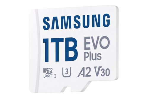 SAMSUNG EVO Plus microSDXC 1TB +SD adapter UHS-I U3 Full HD & 4K UHD up to 160MB/s transfer speed memory card 2024 (MB-MC1T0SA/EU)