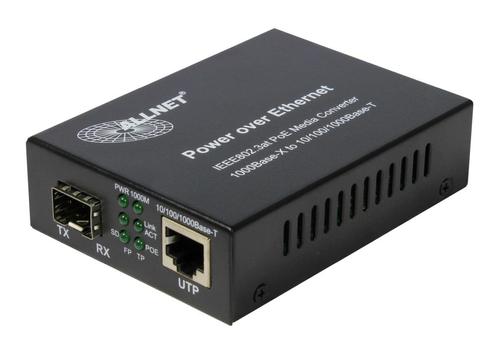 ALLNET Medienkonverter PoE (15, 4W/ 30W) auf 1000BASE-SX/ LX Single-/ Multimode SFP Mini-GBIC Anschluss "ALL-MC202P-SFP" (ALL-MC202P-SFP1-POE)