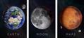 Curiscope MINT Augmented Reality Poster Erde - Mars - Mond / Earth - Mars - Moon