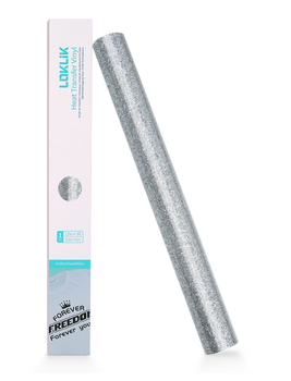 LOKLiK Heat Transfer Vinyl Glitter - Silver (SG-HTV-1570-US-L-B2B)