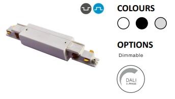 Powergear 3PH MITTEL-EINSPEISER DALI 3, Schwarz (PRO-D634-B)