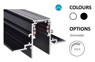 Powergear 48V EINBAUSCHIENE,  Weiß, 2 meter (PRO-RN120-W-PT)