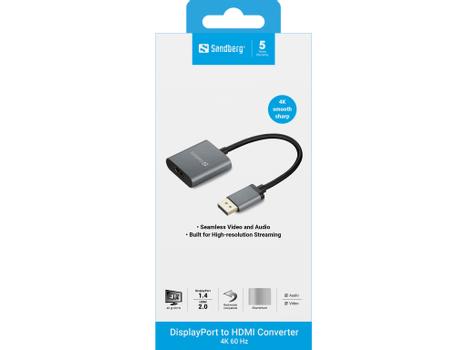 SANDBERG DisplayPort 1.4 to HDMI 2.0 4K Adapter (509-19)