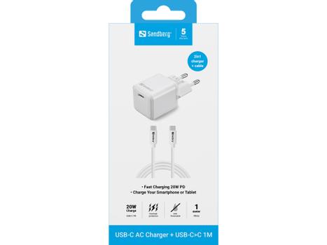 SANDBERG USB-C 20W Charger EU+USB-C>C (441-58)