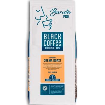 BLACK COFFEE PRO Crema Roast Espresso RFA hele bønner 1kg (40410360*6)