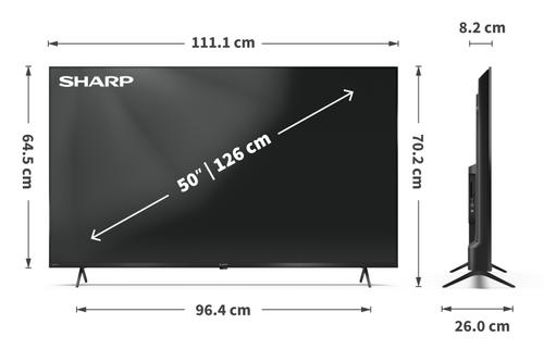 SHARP 50HP5265E 50 LED-bagbelyst LCD TV - QLED - 4K (50HP5265E)