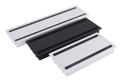 KENSON Cable hatch conference table, 40*15 cm, black (KAS5033CI)