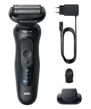 BRAUN Braun Series 5 elektrisk barbermaskin 52-N1200S Opptil 50 min,  + 1 tilbehør,  3 Flex-blader: 3 Flex-blader tilpasser seg komfortabelt ansiktets konturer (645522)