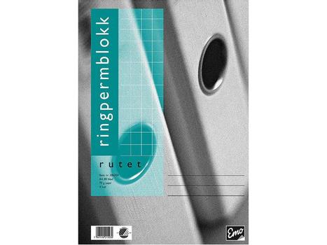 EMO Ringpermblokk EMO A4 70g 80bl ruter (206304*5)