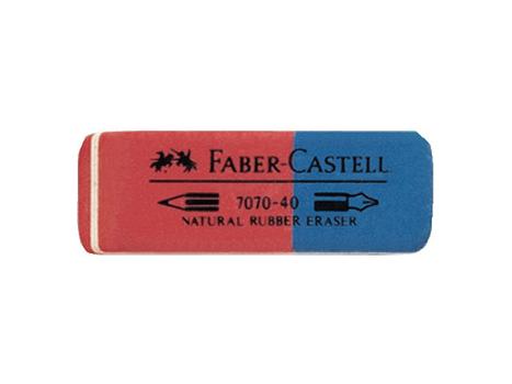 FABER-CASTELL Viskelær FABER CASTELL 7070 rød/blå (187040*40)