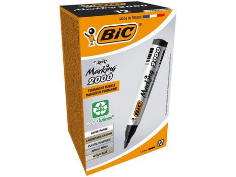 BIC Merkepenn BIC Marking 2000 rund sort (820915*12)