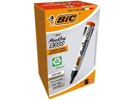 BIC Merkepenn BIC Marking 2300 skrå rød (820924*12)