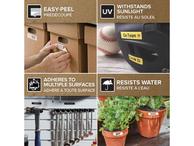 DYMO D1 12mm 1pk, Hvit/Sort (S0720610)